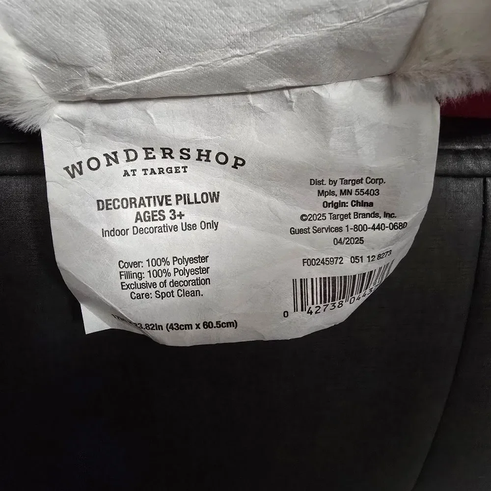 Target Wondershop 2025 Featherly Friends Christmas Santa Bird Plush Throw Pillow